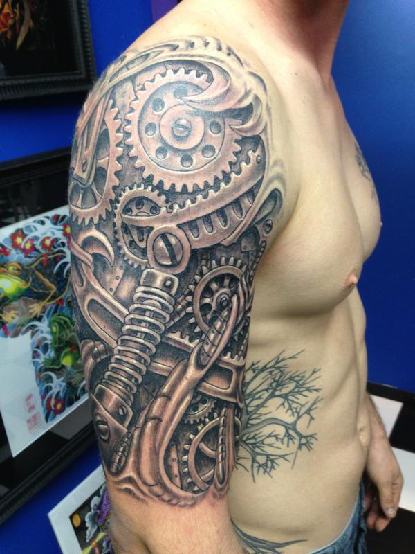 biomech gears by Pooch TattooNOW